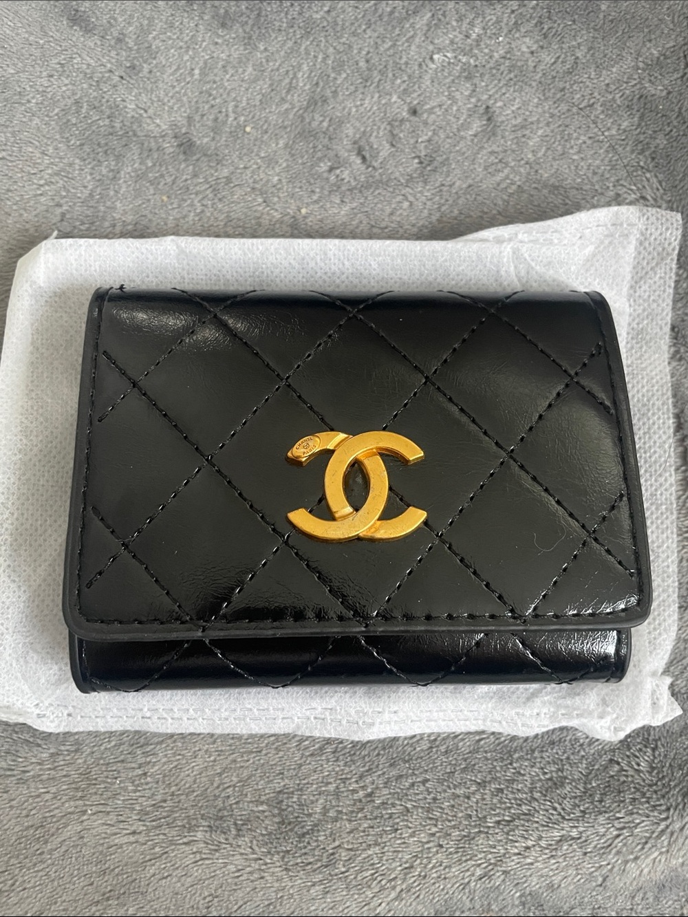 Black Quilted Leather Wallet
